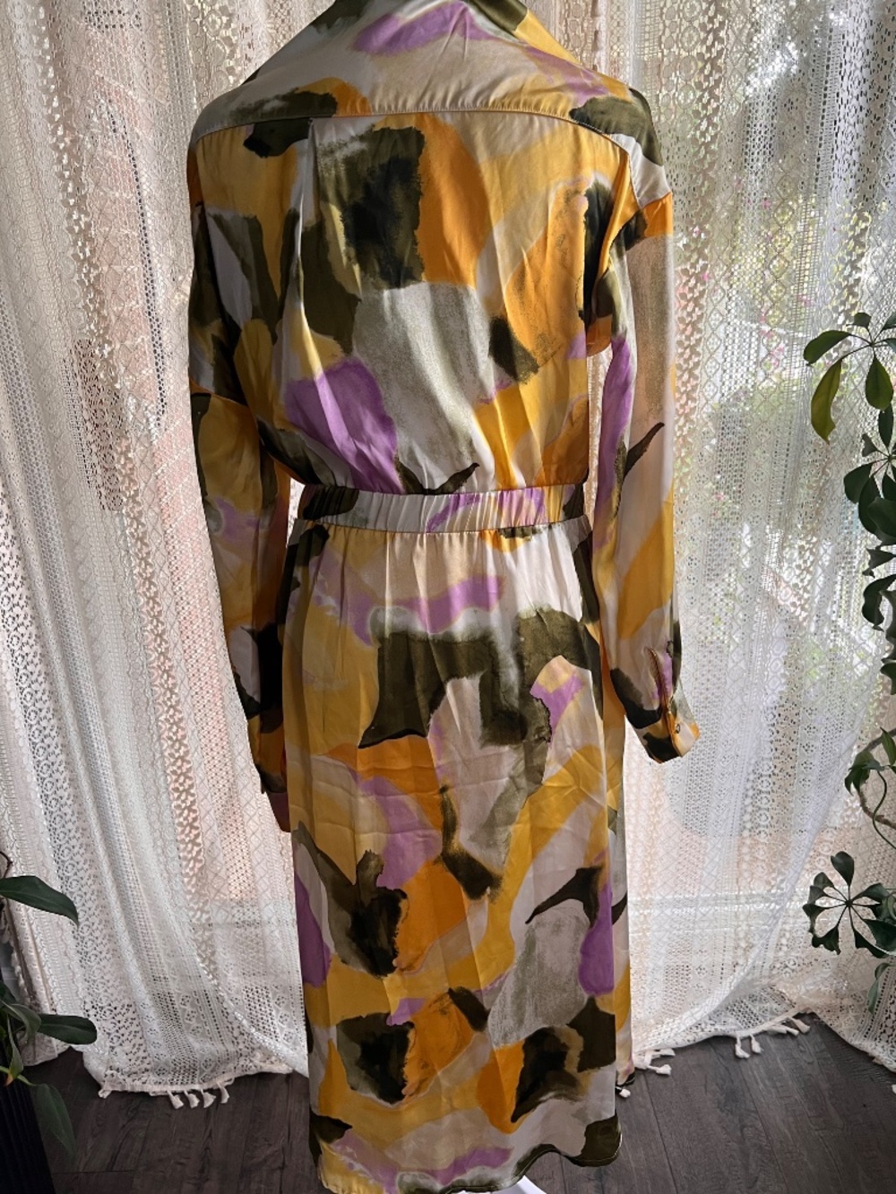 NWT French Connection abstract colorful shirt dress - Picture 10 of 13